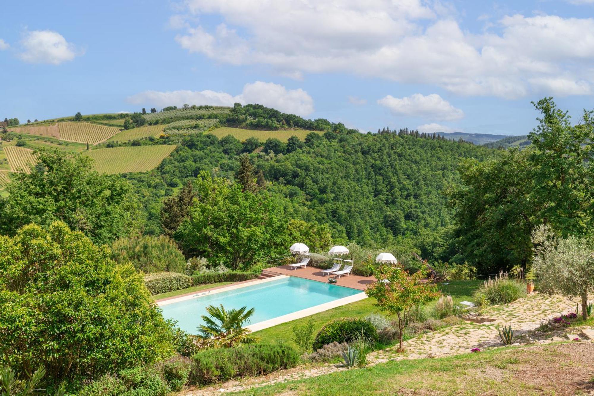 Villa Rignana Chianti Estate, Pool, Tennis,Cook Greve in Chianti Buitenkant foto