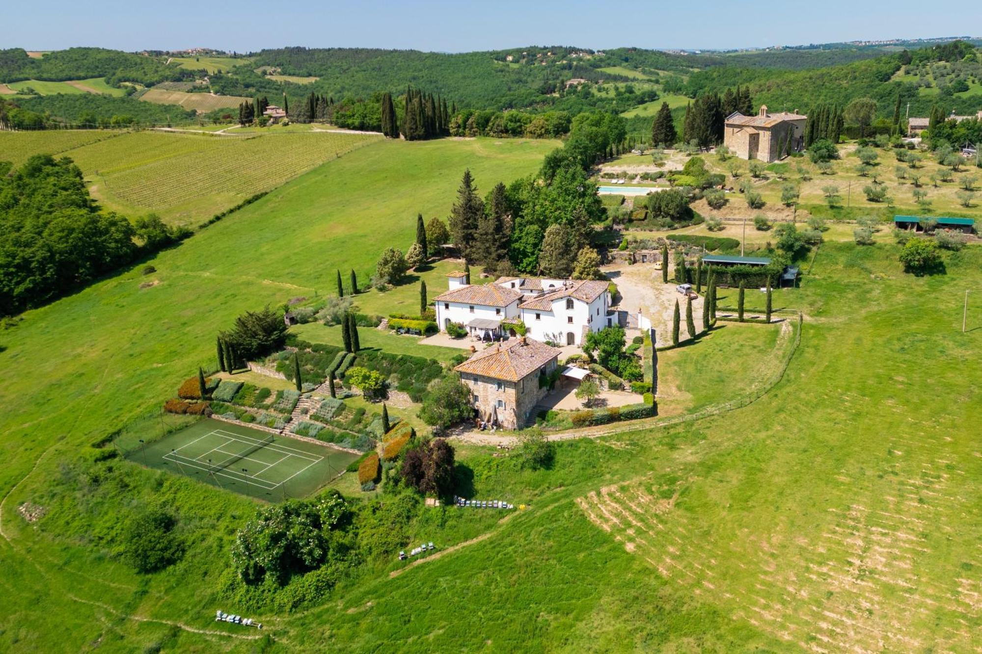 Villa Rignana Chianti Estate, Pool, Tennis,Cook Greve in Chianti Buitenkant foto