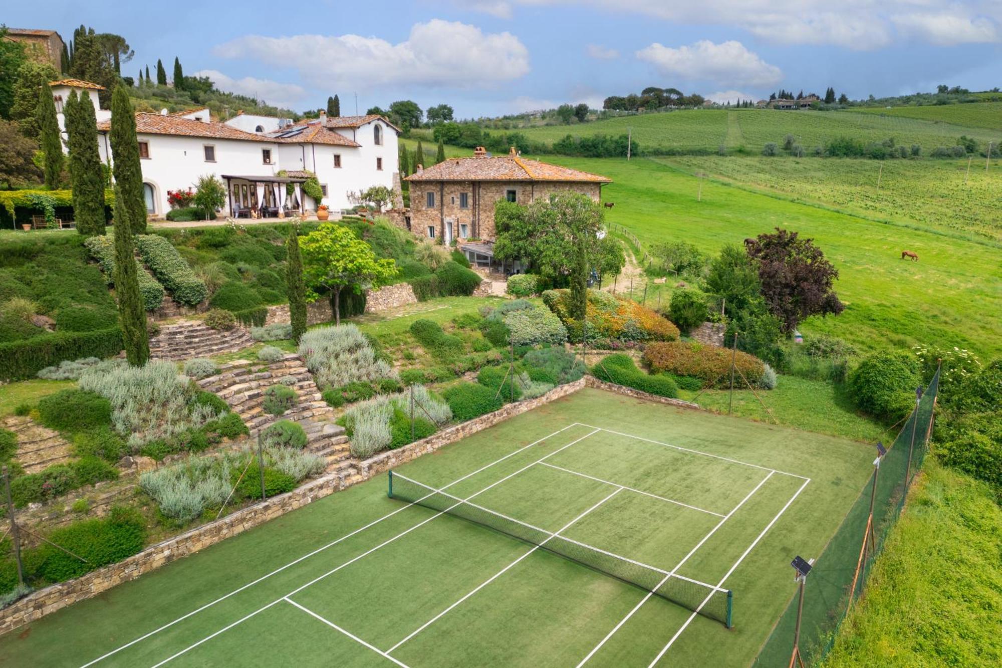 Villa Rignana Chianti Estate, Pool, Tennis,Cook Greve in Chianti Buitenkant foto